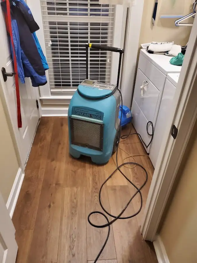 Commercial dehumidifier deployed for Flood Damage Cleanup in West Des Moines